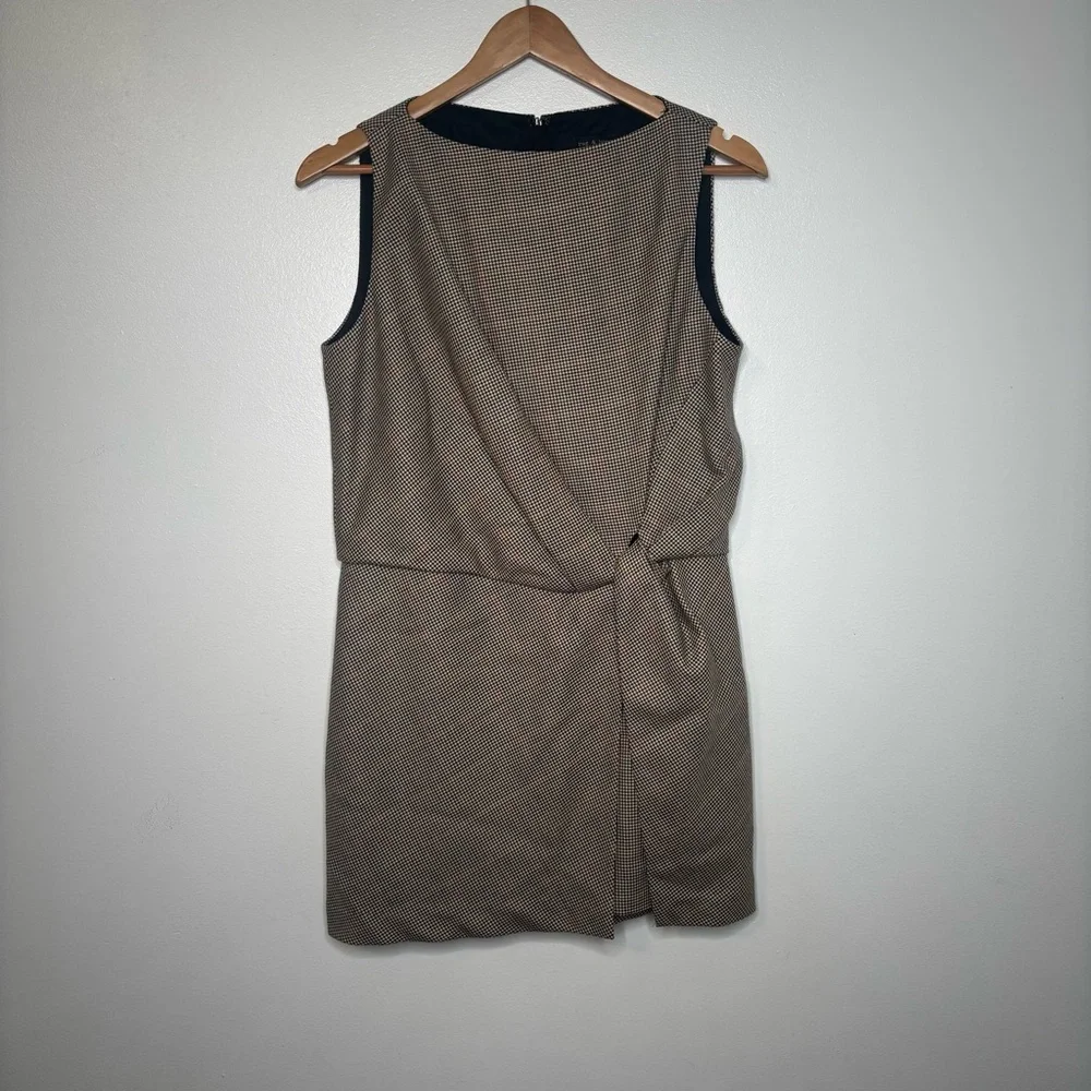 Rag & Bone Logan Dress Houndstooth Wool Sleeveless Mini Size 6